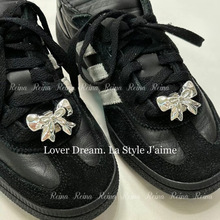 韩国爆款高亮珍珠蝴蝶结花朵鞋扣 时尚小香风高级感鞋配件配饰品