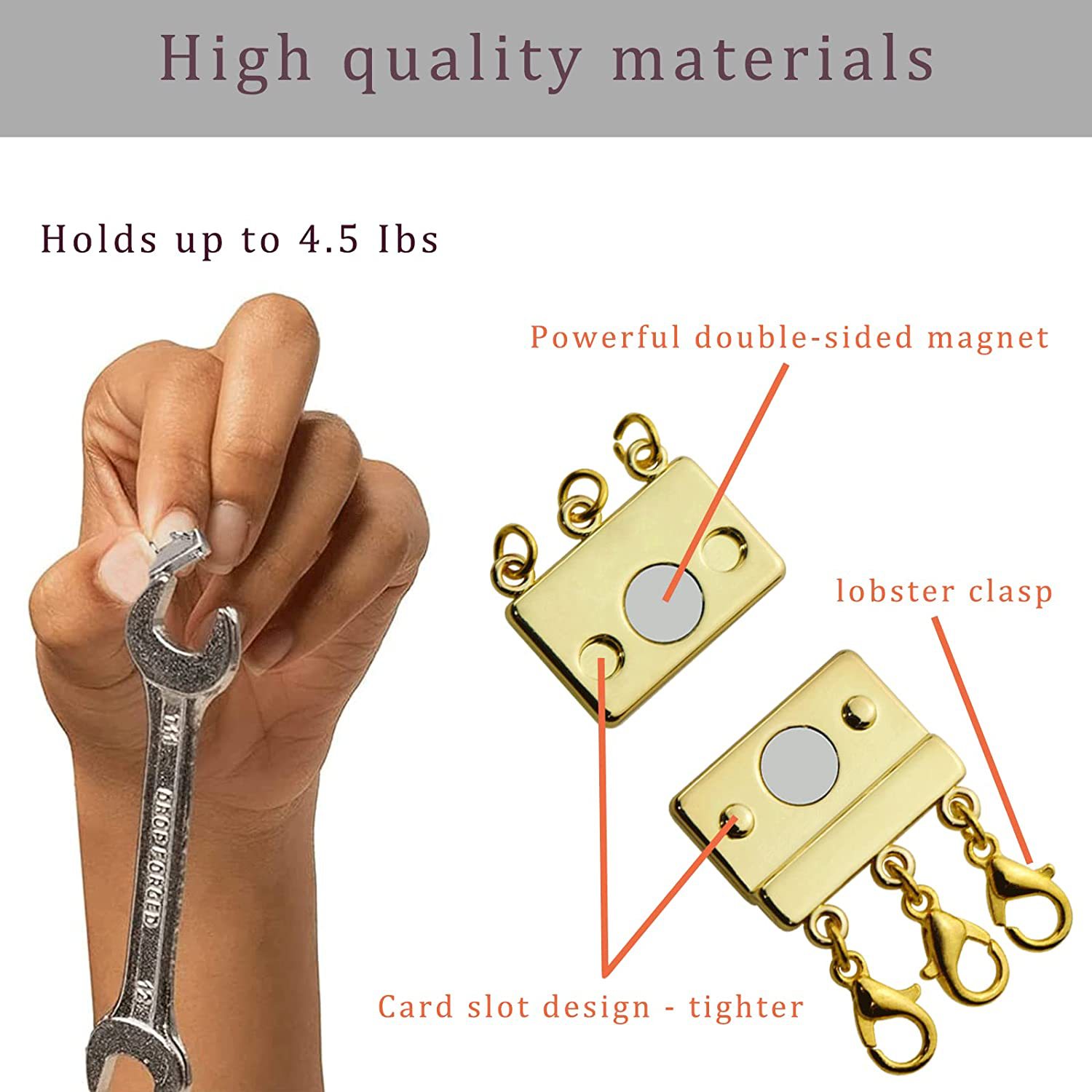 Magnetic Buckle Diy Pendant Multi-Layer Magnetic Bracelet Button Breasted Twin Bracelet Necklace Multi-Layer Magnetic Necklace Buckle