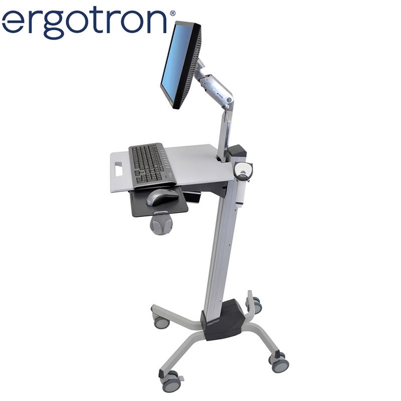 Ergotron爱格升24-206-214移动升降电脑桌机房查房站立办公手推车