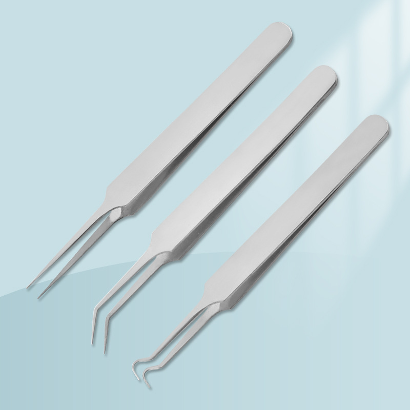 厂家批发不锈钢小号粉刺夹多功能细胞夹黑头夹美容工具镊子痘痘针