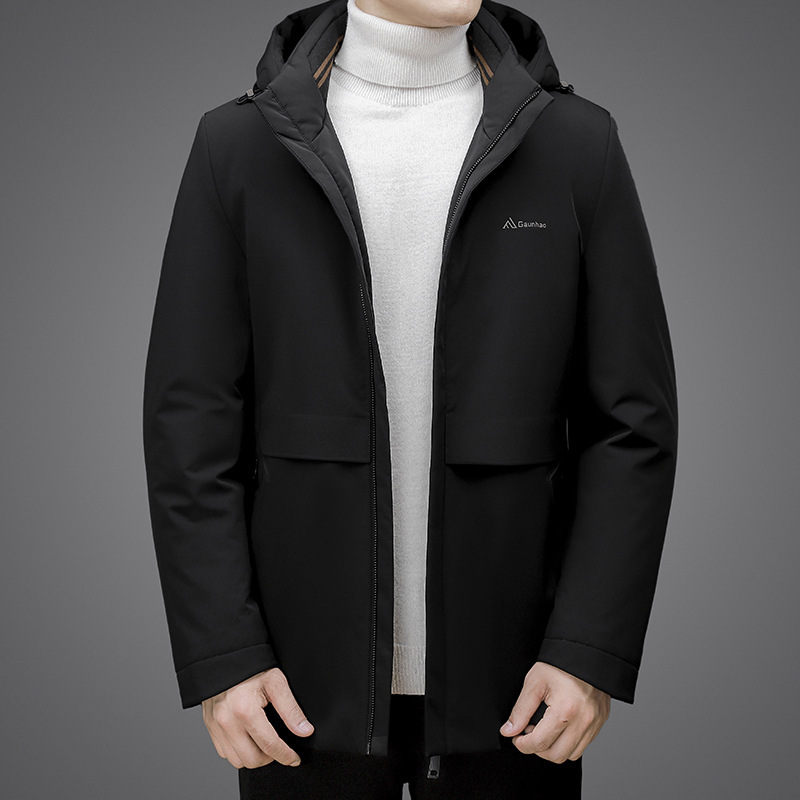 2023冬季新款活里活面男士羽绒服轻商务可脱卸内胆抗菌能量绒外套