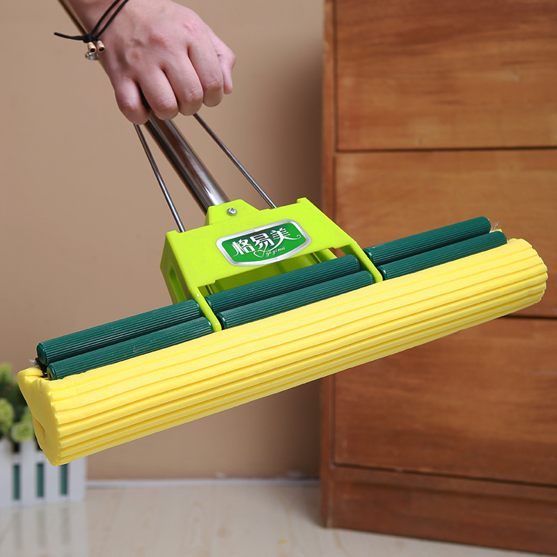 格易美海绵拖把大号擦地吸水拖布家用挤水免手洗胶棉拖把头一拖净