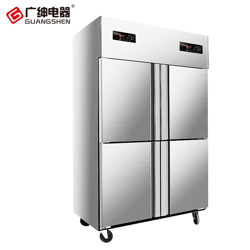 Guangshen Electric Four-Door Freezer Refrigerated Console Six-Door Canteen Kitchen Refrigerator Fresh Workbench Cold