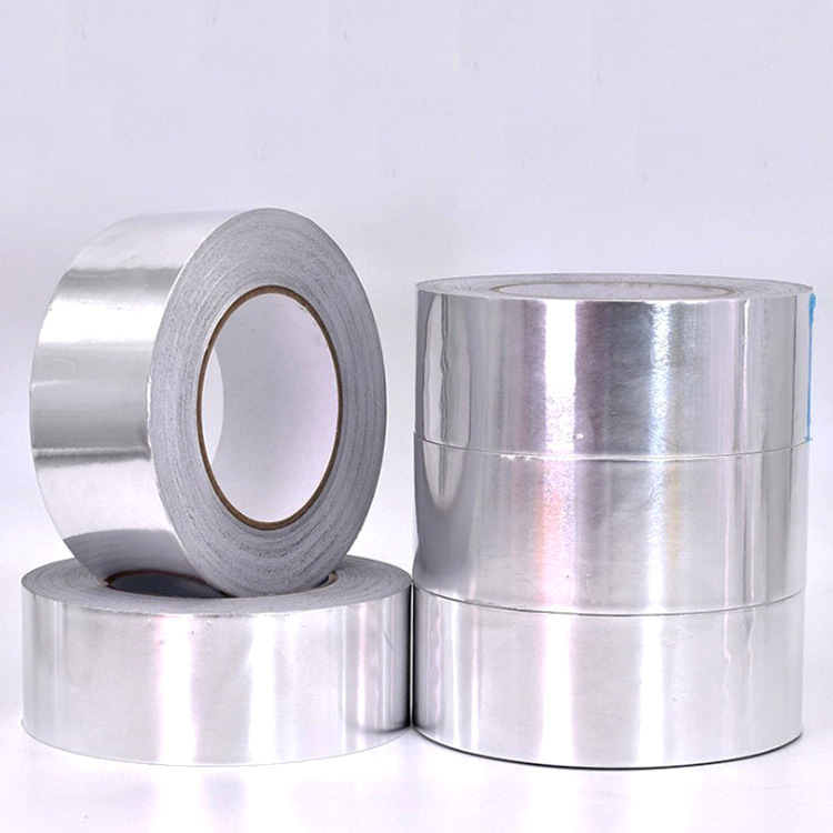 厂价批发铝箔胶带耐高温铝箔自粘胶带银色导电单面胶补漏防水胶带