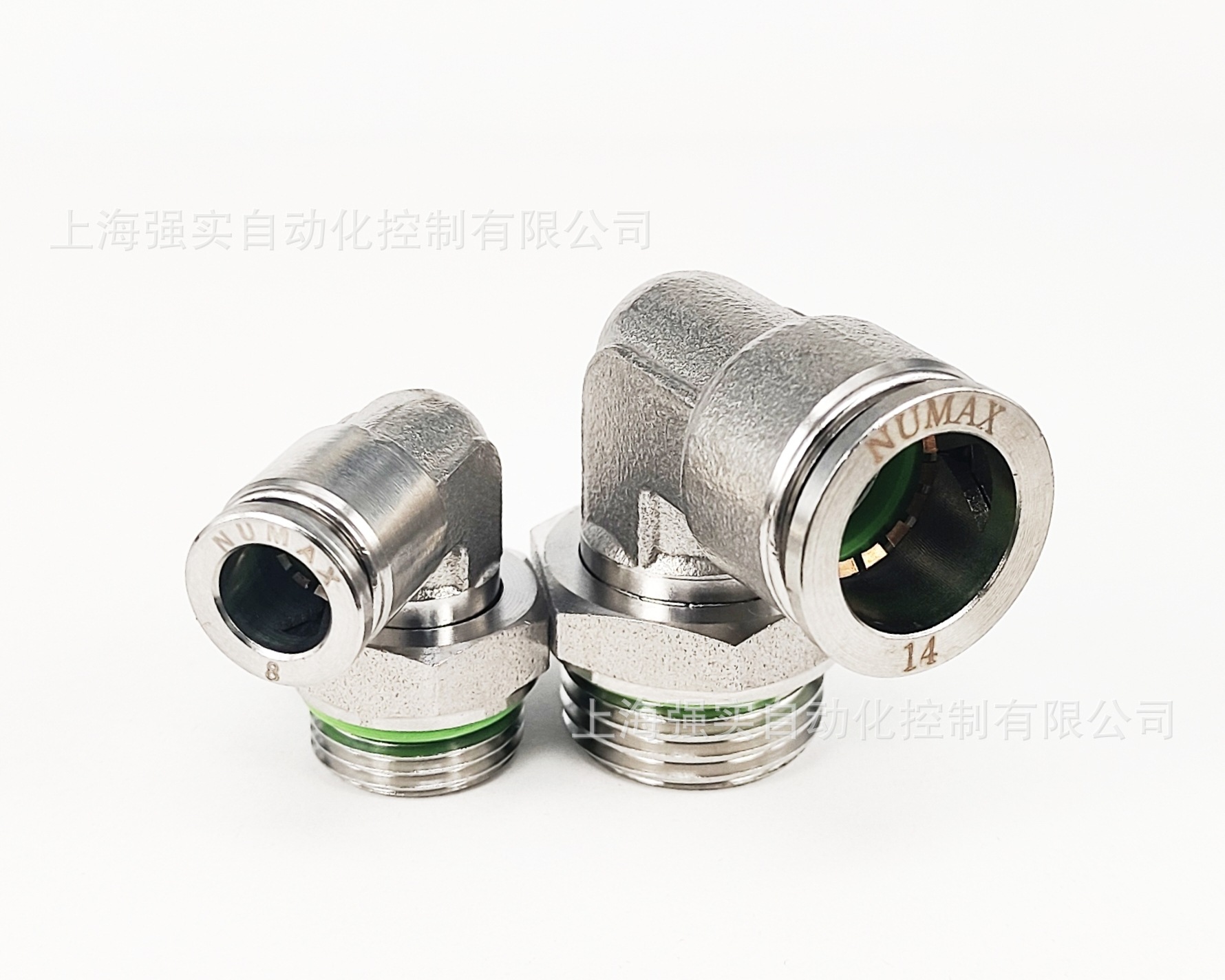 不锈钢快换接头 l型直角快插头 numax气动sus316耐腐蚀14mm弯头