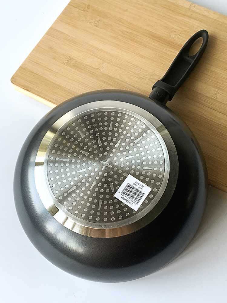 末丸进口款炒锅电磁炉燃气灶适用炒菜锅平底不粘锅一人食尾货