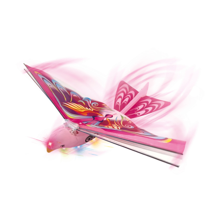 Cross-Border New Arrival Electric Hand Throwing Space Flying Bird New Exotic Luminous Flapping Wing Aircraft Factory Direct Sales Children's Toys