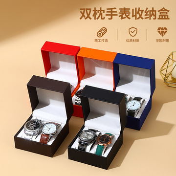 现货手表包装盒塑料盒子礼品盒翻盖表盒皮革首饰盒链盒直播收纳盒