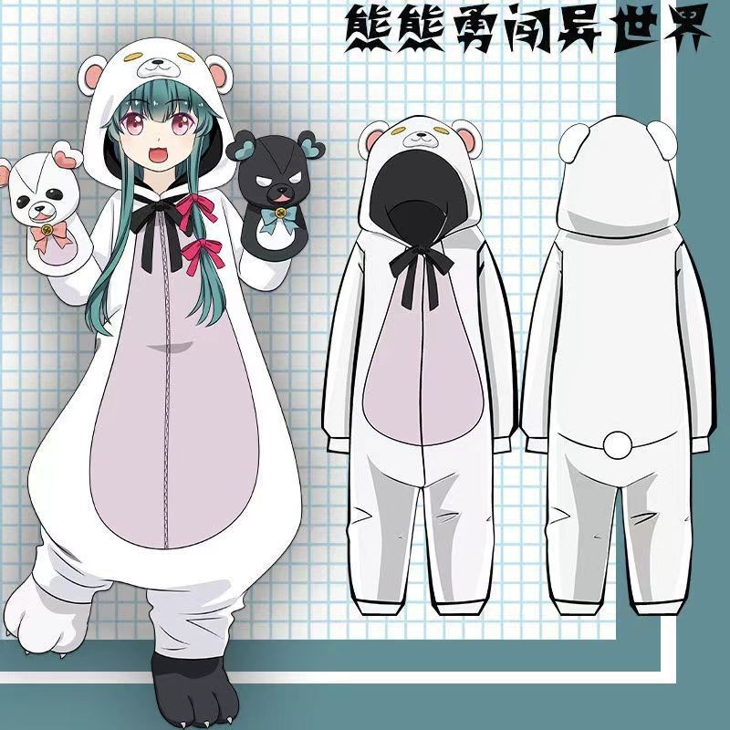 宽松卡通连体睡衣熊熊勇闯异世界 睡衣情侣套装居家-阿里巴巴