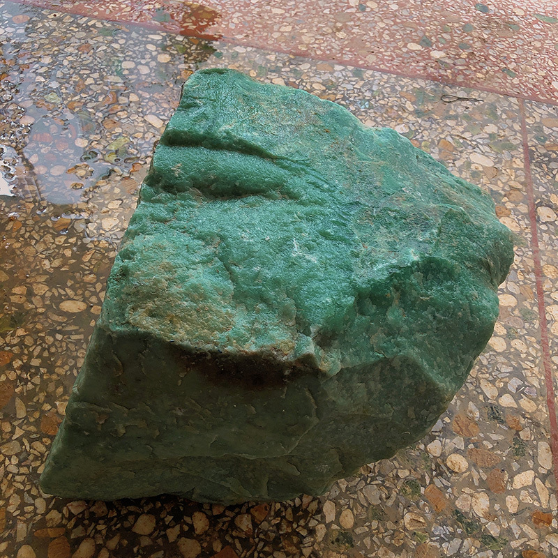 天然绿色东陵玉原石非洲独龙玉大块摆件水晶玉石矿物奇石雕刻原料