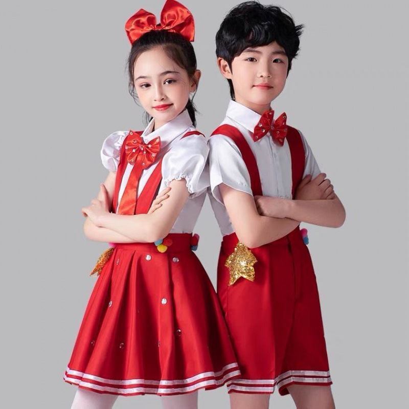 六一儿童合唱服演出服大合唱团男女童礼服小学生朗诵合唱表演服装