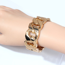 跨境欧美金色手镯女 gold chain Bangle F21860