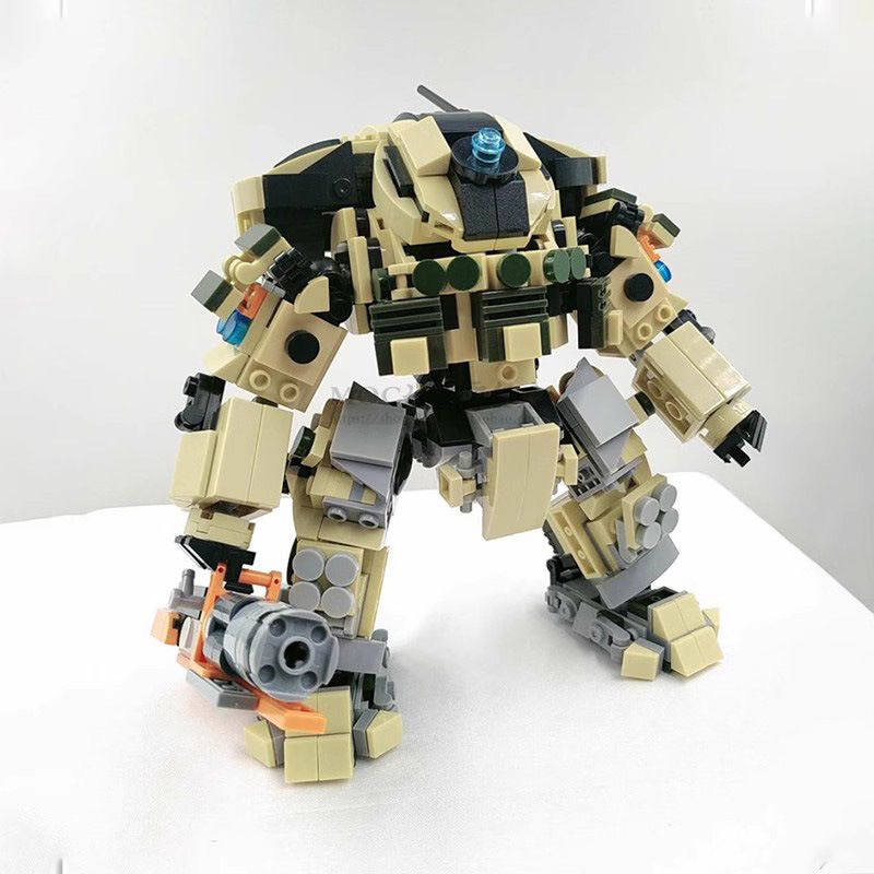 moc积木兼容乐高泰坦陨落sd烈焰创意机甲机器人 儿童玩具拼搭积木