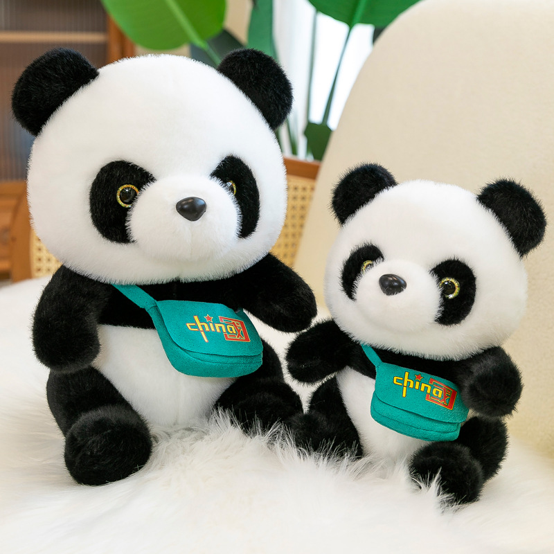 2023 New National Treasure Giant Panda Plush Toy Simulation Animal Doll Zoo Tourist Souvenir Wholesale