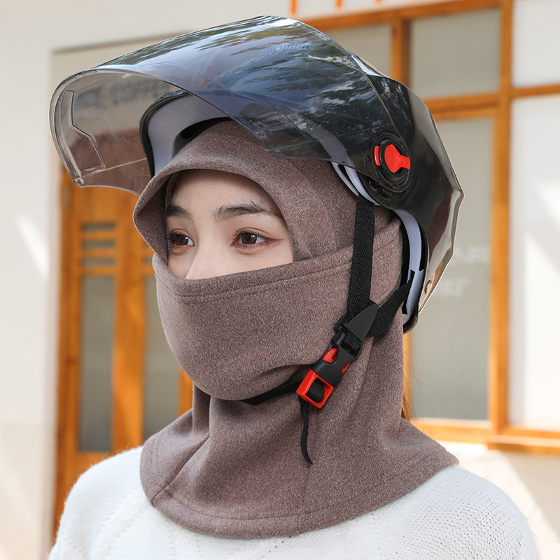 Winter Warm Hat Mask Integrated Riding Face Care Earflaps Thickened Hat Women 'S Head-Mounted Cold-Proof Mask Wholesale