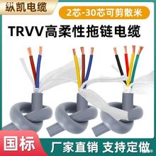 TRVV高柔性拖链电缆线2芯3芯4芯0.2/0.3/0.75/1.0/2.5/4/6.0平方
