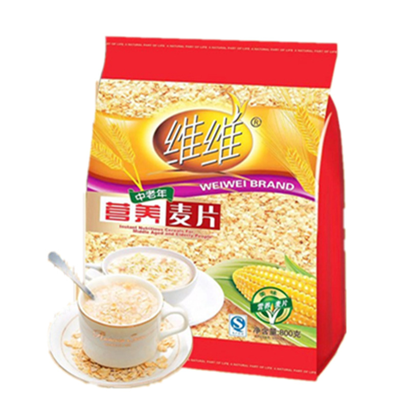 维维麦片牛奶加钙无添加蔗糖中老年营养麦片800g冲调即食整箱批发