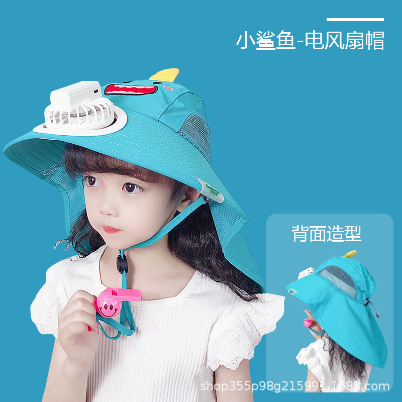 Summer Fan Hat USB Charging Children's Sun Hat Outdoor Anti-DDoS Cap Travel Sun Hat Big Brim Summer Hat