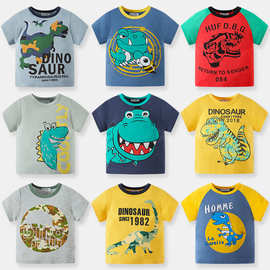 be top夏季童装宝宝休闲洋气短袖T恤你男童圆领上衣针织一件代发