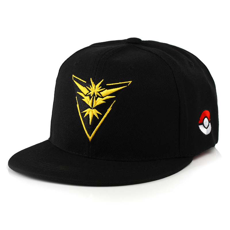 Cross-Border Moltres Embroidery Hip Hop Hat Cartoon Animation Baseball Cap Flat-Brimmed Cap Monster Lightning Frozen Bird Sun Hat