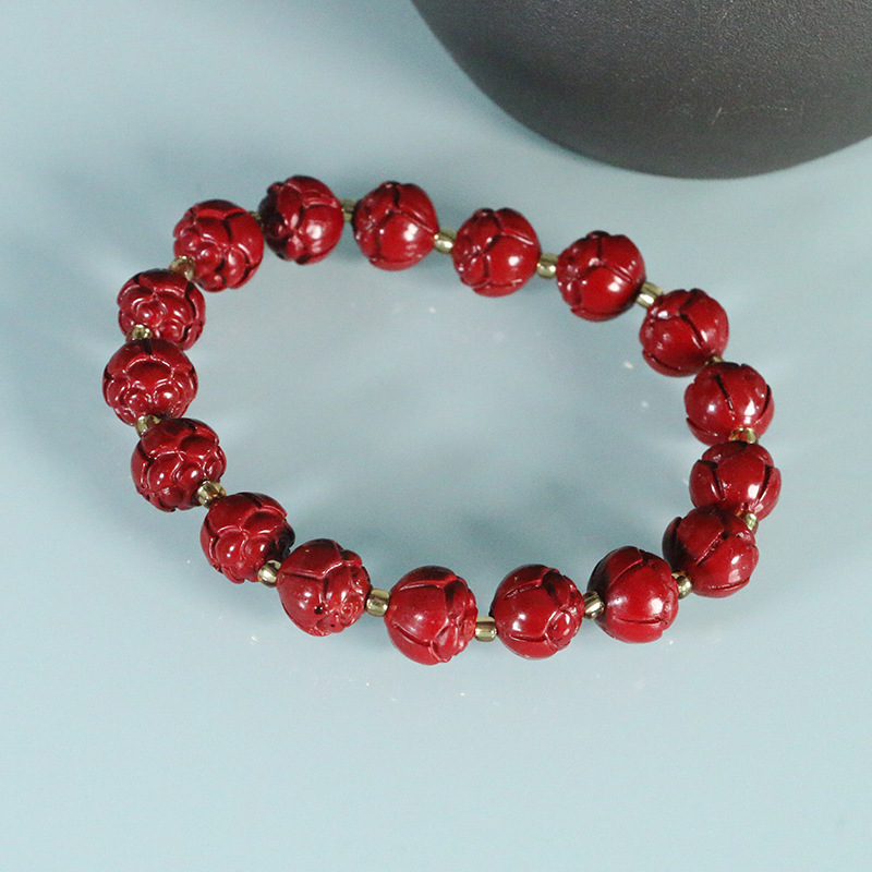 紫金砂手串莲花珠本命年手链饰品转运珠男士礼物静心莲花-阿里巴巴