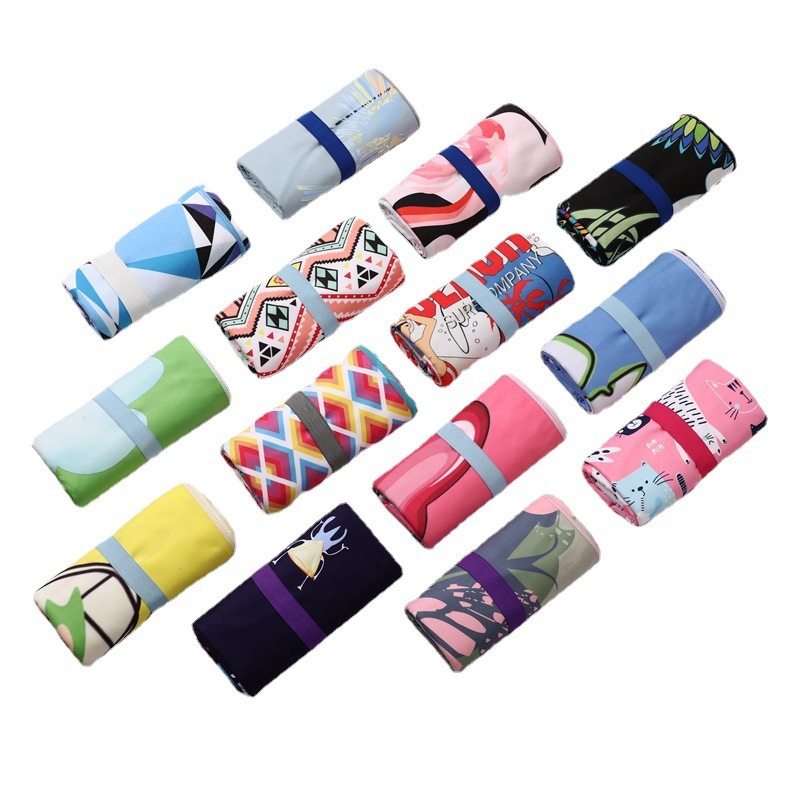 跨境沙滩巾 速干毛巾 游泳浴巾超细纤维毛巾 双面绒速干浴巾吸水