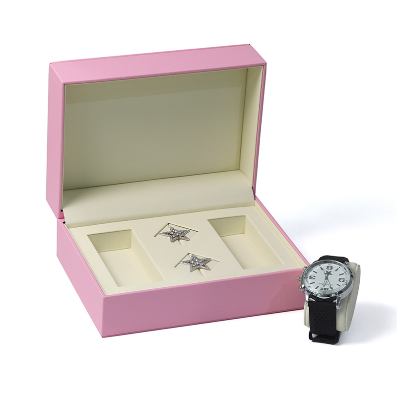 Jewelry Box Double-Position Multifunctional Watch Box High-End Leather Box Storage Box Color Can Be Fixed