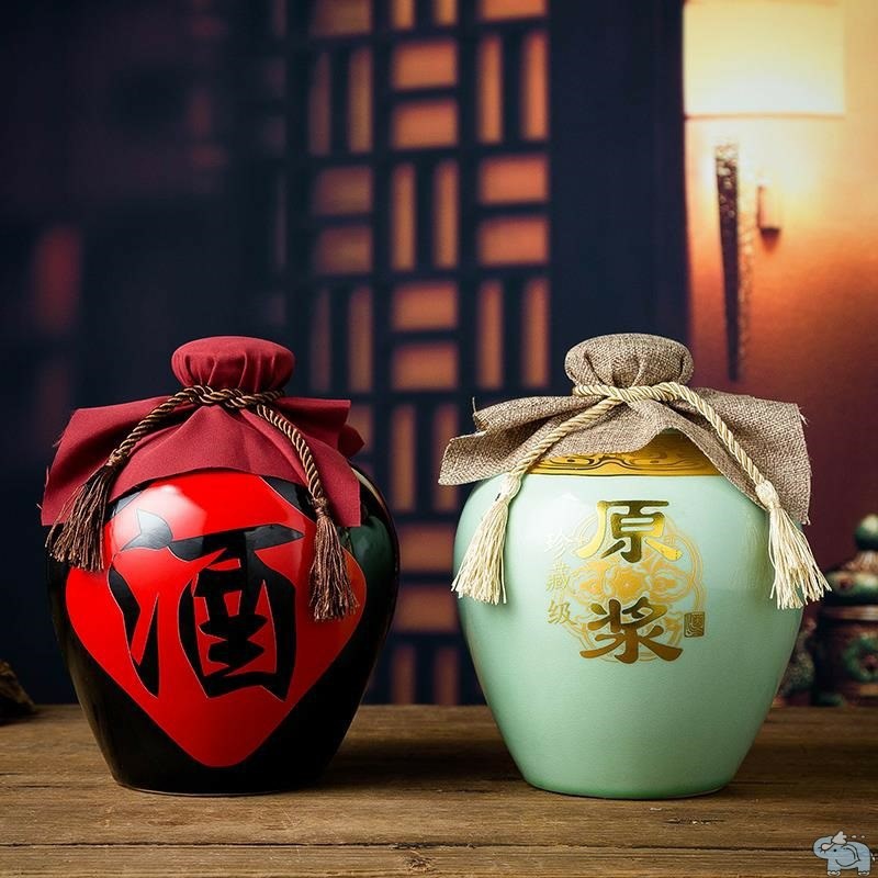 古代有盖酒壶黑釉酒杯陶瓷酒坛子道具酒瓶空瓶传统一斤装分装