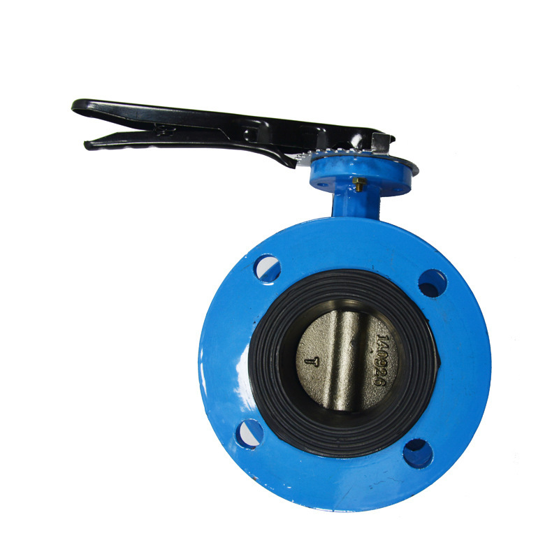 d41x-16手柄法兰蝶阀,铸铁304板软密封法兰蝶阀