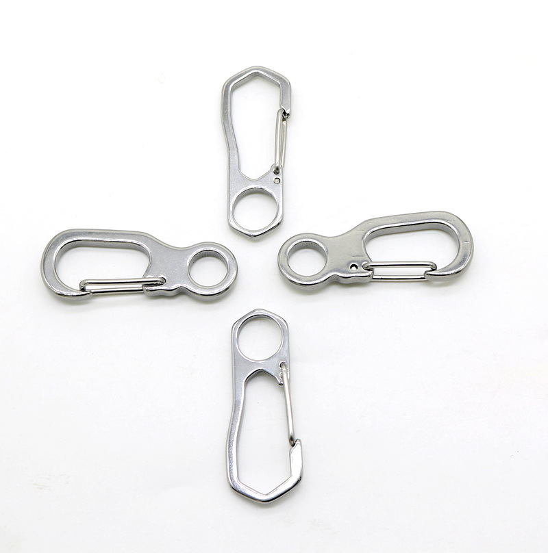 不锈钢加厚款弹簧登山扣户外耐拉力腰挂钥匙锁扣宠物狗扣配件批发