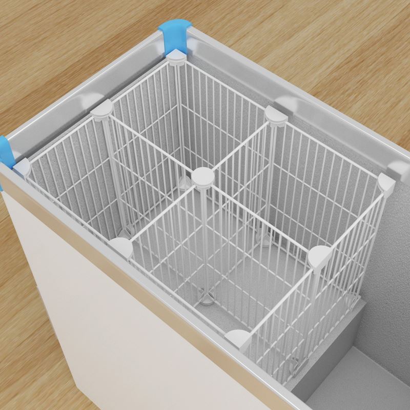 冰柜分格网隔板收纳台阶上分隔置物筐架小冰箱隔断加密分割篮分层
