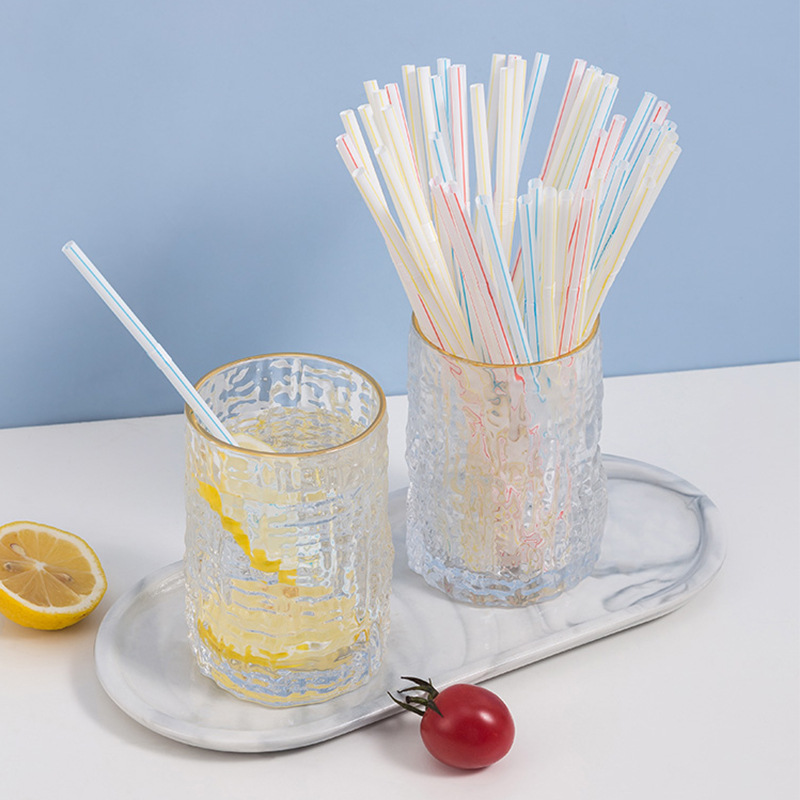 Children's Disposable Straws Flexible Juice Drink Milk Tea Straw Color Elbow Plastic PP Straw