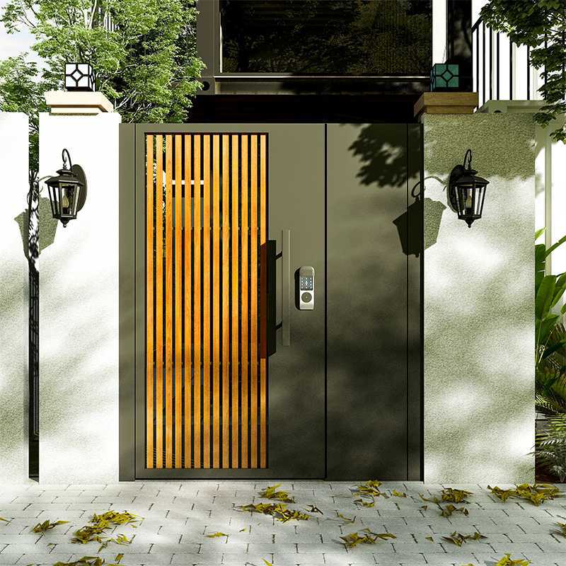 庭院门入户花园别墅门双开门子母门院子双开户外围墙大门民宿大门