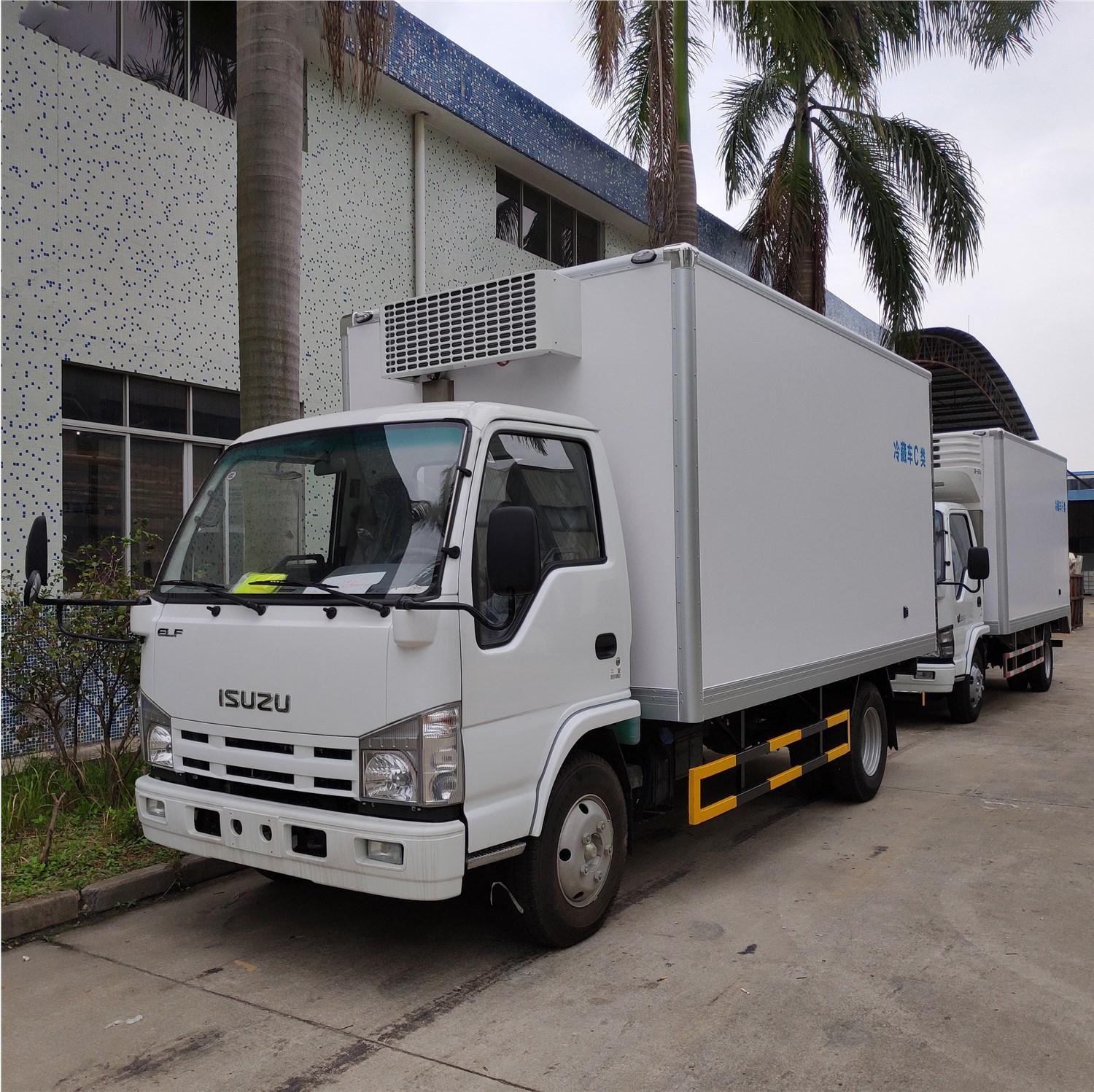 厢式蓝牌庆铃小型肉挂冷藏车肉钩冷链车制冷保温佳为猪肉新鲜护航