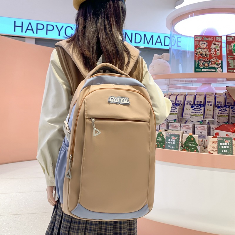 Junior High School Schoolbag Female Lightweight Travel Leisure Backpack Middle School High School Student Japanese Style Simple Backpack