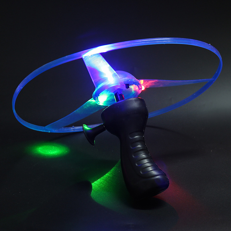 Luminous Cable UFO Toy Night Market Stall Hot Sale Internet Celebrity Same Flash Frisbee UFO Sky Dancers Wholesale