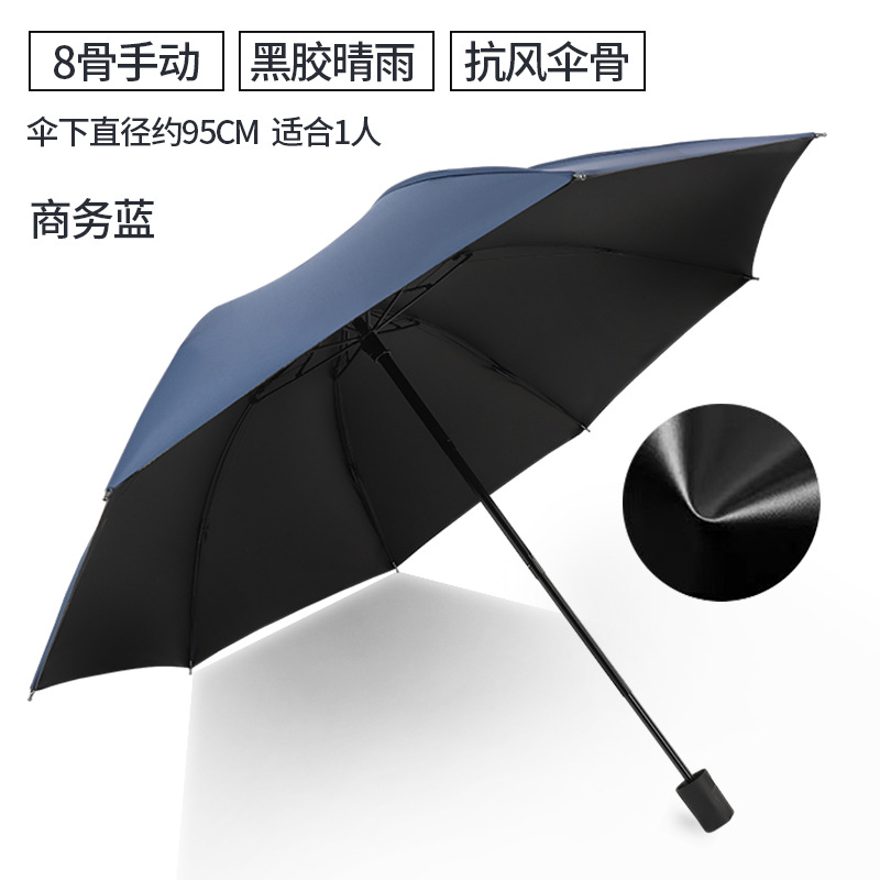 Oversized Double Three Automatic Umbrella Large Wholesale Folding Men and Women Sun Protection Sun Shade Umbrella Advertising