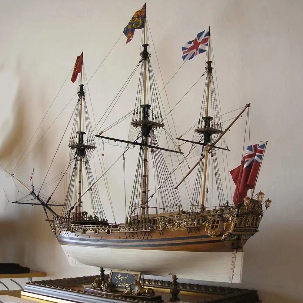 1/50木质帆船模型材料法国皇家卡洛琳号船模皇家卡罗里号拼装套件