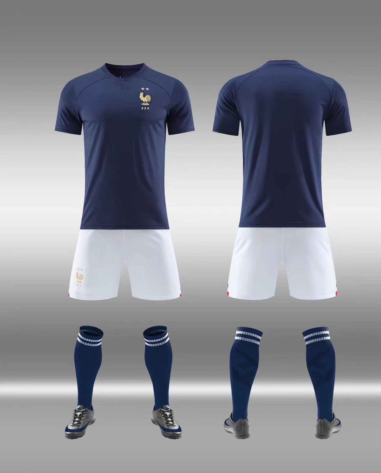 22-23世界b法国主场国家队足球服儿童成人套装队服球衣16码-3xl