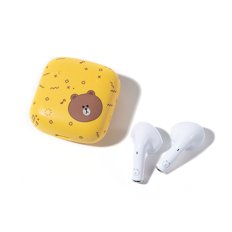 linefriends真无线蓝牙耳机正版联名布朗熊卡通降噪生日礼物颜值