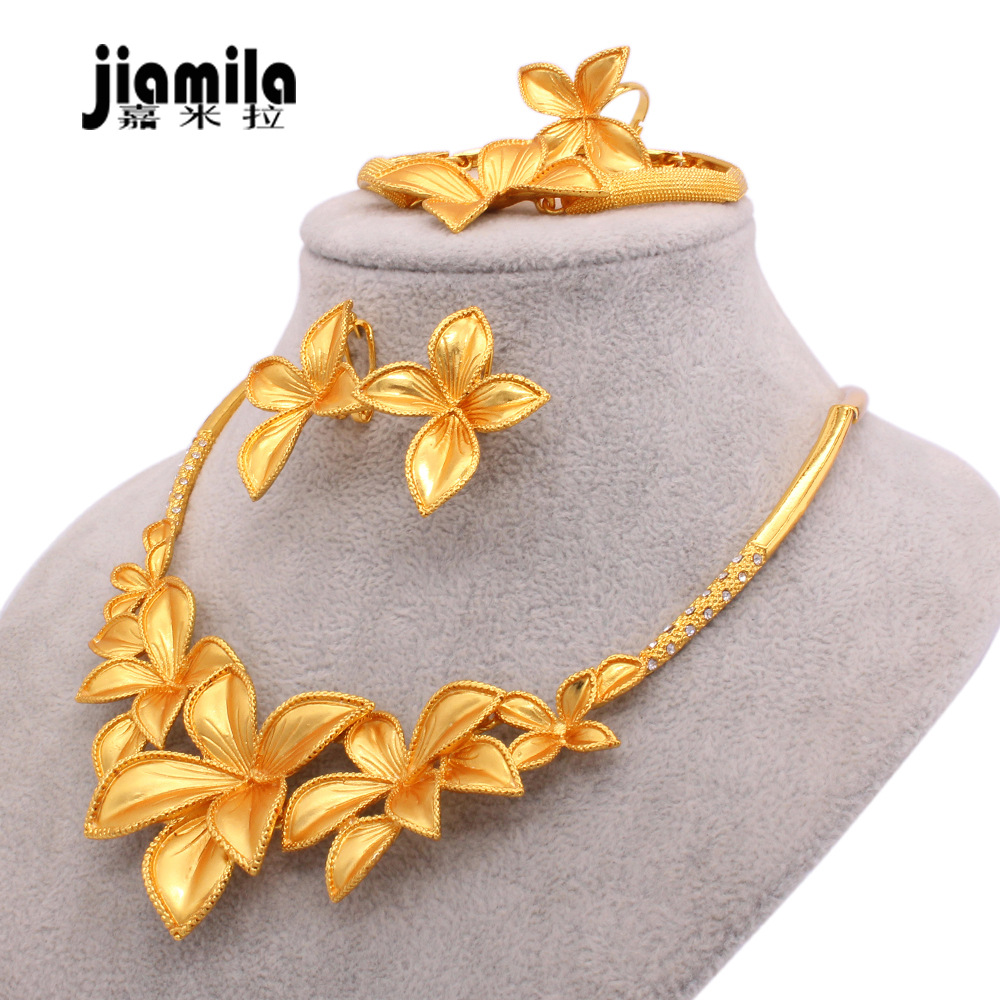 嘉米拉中东新娘耳环戒指手链项链首饰套装四件套非洲尼日利亚饰品