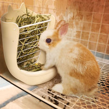 兔子食槽草架食盆二合一防啃咬食盒 可固定食碗 荷兰猪龙猫兔用品