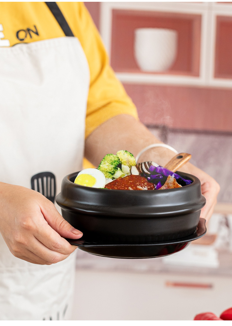 石锅拌饭专用石锅韩式煲仔饭鱼砂锅炖锅陶瓷不粘锅厂家一件批发