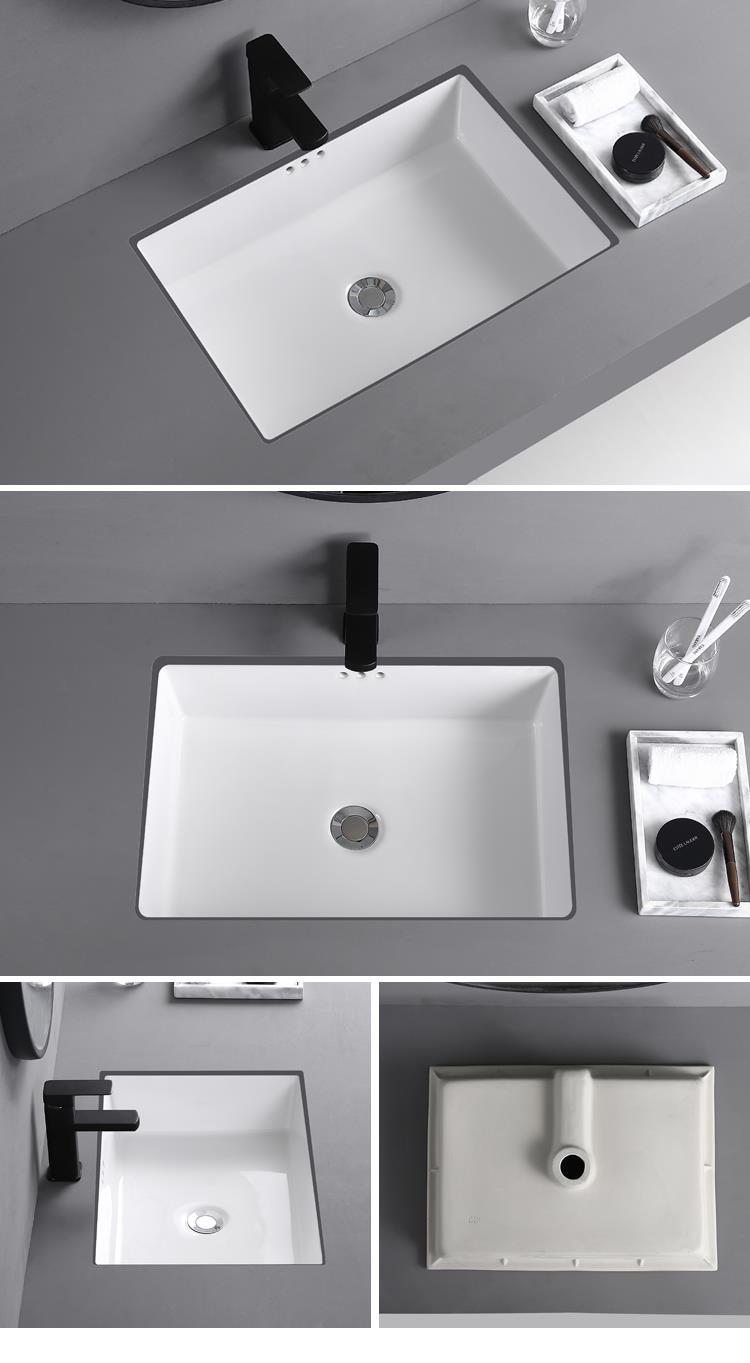 台下盆80cm大尺寸超大陶瓷方形嵌入式洗手盆卫生间洗脸盆26寸70cm