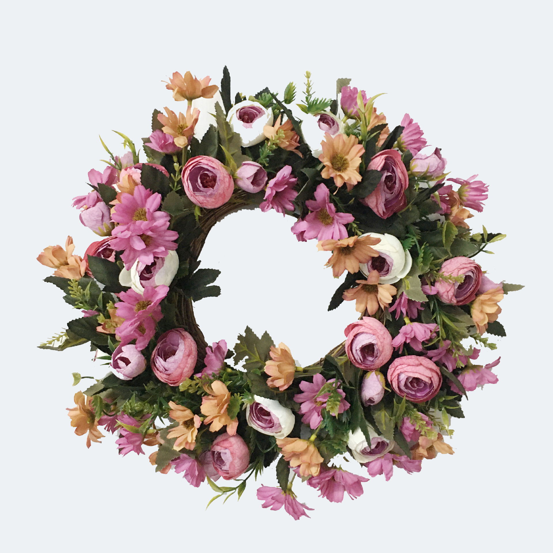 仿真花环绢花门上装饰花环门饰门饰壁挂墙饰家居森系田园装饰婚庆