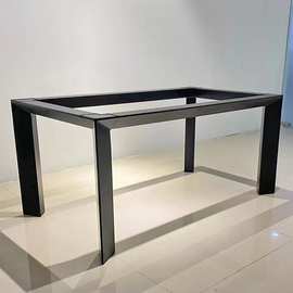 意式岩板餐桌脚铝合金桌脚大理石餐台脚支架餐桌腿办公桌桌面