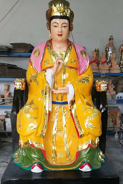 三宝君塑像 太元圣母塑像 东王公 西王母神像树脂玻璃钢