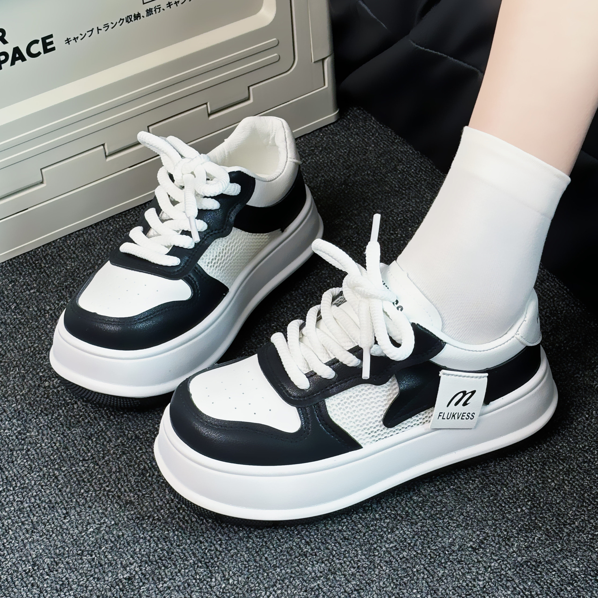 2024 spring new all-match white shoes student women‘s shoes casual sneakers all-match fashionable single-layer shoes korean style sneakers