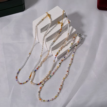 2024新款天然淡水珍珠项链女彩色锆石气质小众设计百搭时尚高端