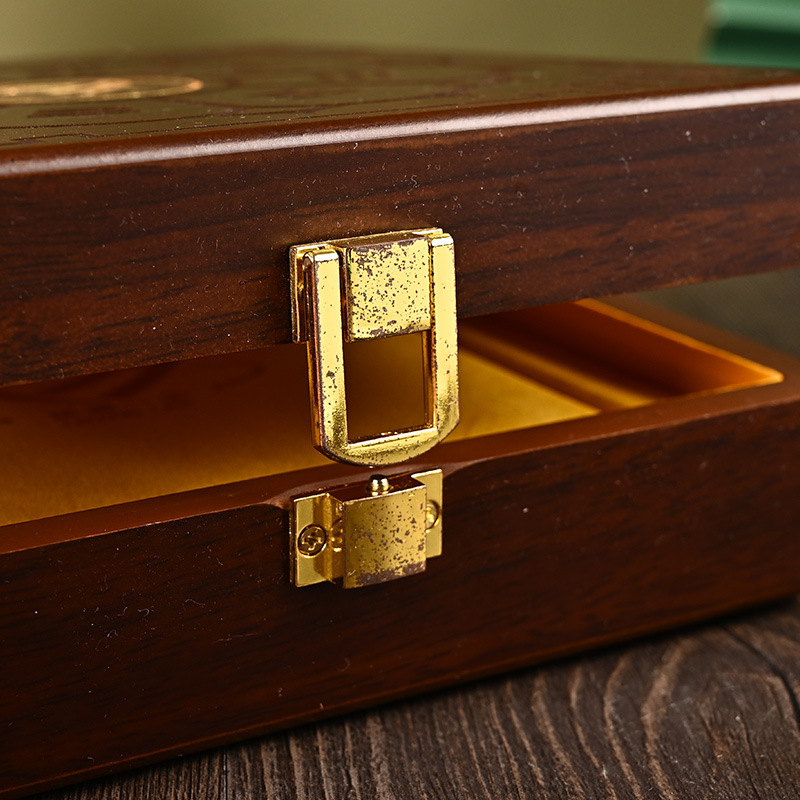 现货批发包装盒 精美徽章盒 红木奖章盒 纪念章木质盒子medal box